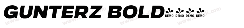 Gunterz Bold字体转换
